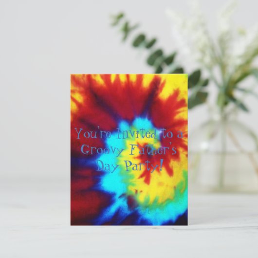 Tie Dye Kijk Vaderdag Kaart (Staand voorkant)