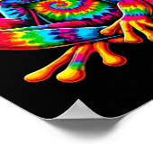 Tie-dye Kikker Vredesbord Hippie Poster (Hoek)