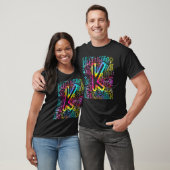 Tie Dye Kindergarten Typografische Team Kindergart T-shirt (Unisex)
