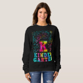 Tie Dye Kindergarten Typografische Team Kindergart Trui (Voorkant volledig)