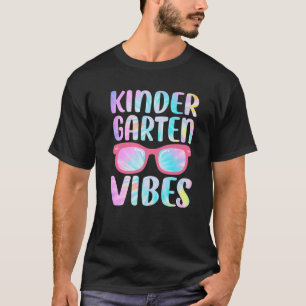 Tie Dye Kindergarten Vibes Squad 1e schooldag T-shirt