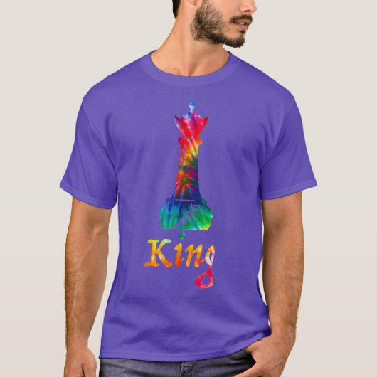 Tie Dye King Chess Piece T-shirt (Voorkant)