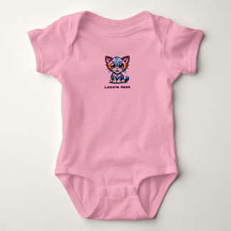 Tie Dye Kitty Cat Zegt Love Me Romper