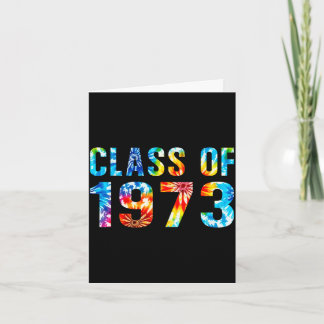 Tie dye klas van 1973 73 reünie middelbare school kaart