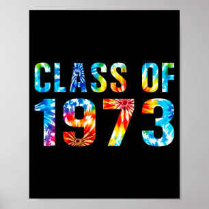Tie dye klas van 1973 73 reünie middelbare school poster