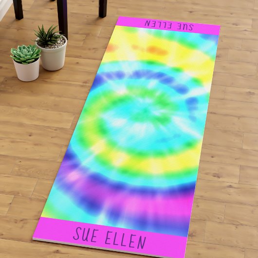 Tie Dye Kleurrijke Rainbow Swirl Yoga Mat