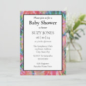 Tie Dye Kleurrijke Regenboog Hippie Baby Shower Kaart (Staand voorkant)