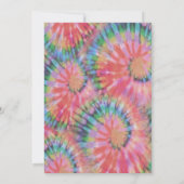 Tie Dye Kleurrijke Regenboog Hippie Baby Shower Kaart (Achterkant)