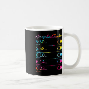 Tie Dye kleuterleraar waardering wekker Koffiemok