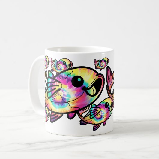 Tie Dye Koi Fish Koffiemok (Voorkant links)