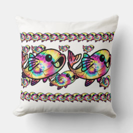 Tie Dye Koi Vis Kussen