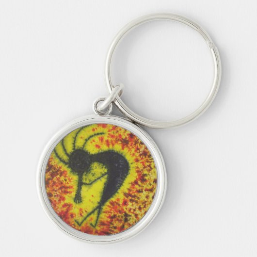 Tie Dye Kokopelli-Sleutelhanger Sleutelhanger (Voorkant)