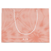 Tie Dye | Koraalroze moderne pasta Groot Cadeauzakje (Voorkant)