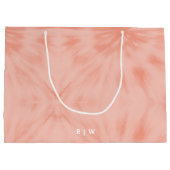 Tie Dye | Koraalroze moderne pasta Groot Cadeauzakje (Achterkant)