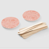 Tie Dye | Koraalroze moderne pasta Handwaaier (Niet-gemonteerd)