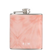 Tie Dye | Koraalroze moderne pasta Heupfles (Voorkant)