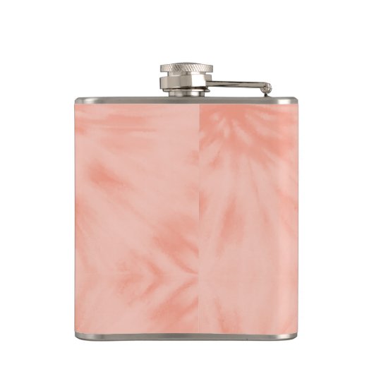 Tie Dye | Koraalroze moderne pasta Heupfles (Achterkant)