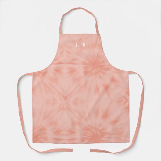 Tie Dye | Koraalroze Schort van moderne pasta (Voorkant)