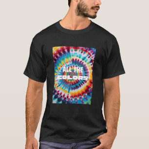 Tie-Dye Krachtige Retro Regenboogkleuren T-shirt