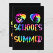 Tie Dye laatste schooldag Scholen sluiten voor de  Kaart (Voorkant / Achterkant)