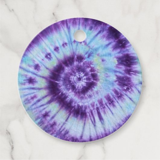 Tie Dye Label Paars en blauw (Voorkant)