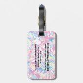 Tie Dye Lacrosse Monogram Name Bagagelabel (Achterkant verticaal)