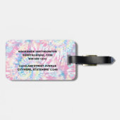 Tie Dye Lacrosse Monogram Name Bagagelabel (Achterkant horizontaal)