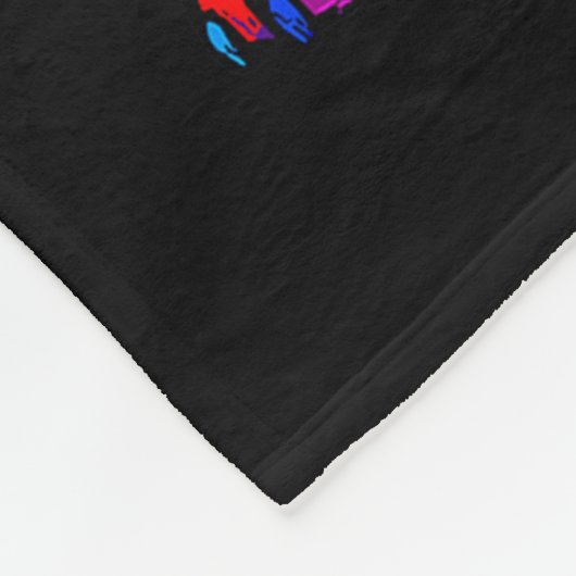 Tie-dye Lar Bear Peace Sign Hip  Fleece Deken (Hoek)