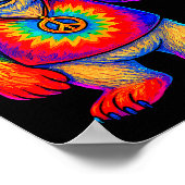 Tie-dye Lar Bear Peace Sign Hip  Poster (Hoek)