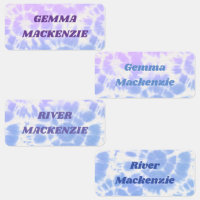 Tie Dye Lavender Blue Kinder Name Clothing