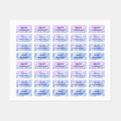 Tie Dye Lavender Blue Kinder Name Clothing Labels (Vel)