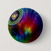 Tie Dye Lawn Bowls, Button Badge (Voorkant)