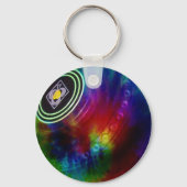 Tie Dye Lawn Bowls, keyring Sleutelhanger (Achterkant)