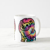 Tie Dye Leeuw Koffiemok (Voorkant rechts)
