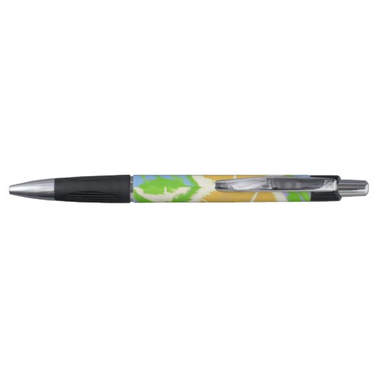 Tie Dye Lemon Citrus Fruit Swirly Pattern Pen (Achterkant)
