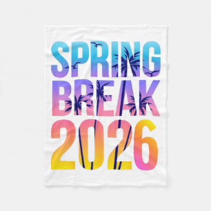 Tie Dye Lente Break Cruise Bemanning 2026 Familie Fleece Deken