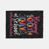 Tie Dye Leopard Happy 100th Day of School 3rd Afst Fleece Deken (Voorkant (Horizontaal))
