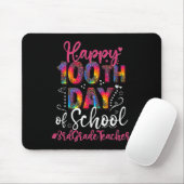 Tie Dye Leopard Happy 100th Day of School 3rd Afst Muismat (Met muis)