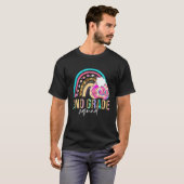 Tie Dye Leopard Rainbow 2d Grade Bunny Easter Egg T-shirt (Voorkant volledig)