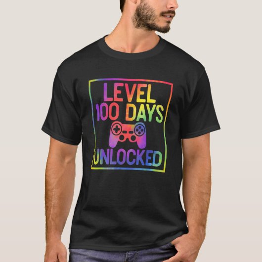 Tie Dye Level 100 Days Of School Unlocked 100 Days T-shirt (Voorkant)