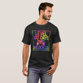 Tie Dye Level 100 Days Of School Unlocked 100 Days T-shirt (Voorkant volledig)