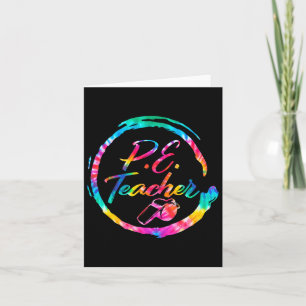 Tie Dye Lichamelijke Opvoeding Leraar PE Squad Byc Kaart