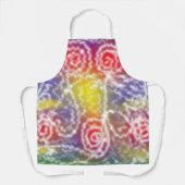 Tie Dye Line Art Apron Schort (Voorkant)
