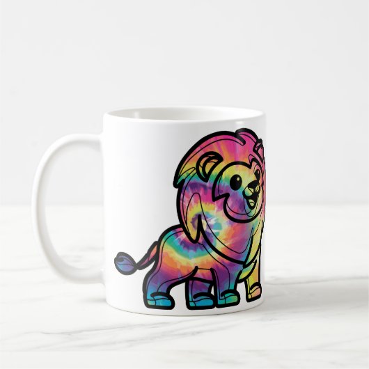 Tie Dye Lion Koffiemok (Links)