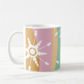 Tie Dye Liquid Retro Groovy kerstbeige Green Koffiemok (Links)