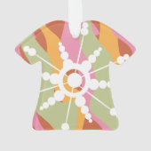 Tie Dye Liquid Retro Groovy Kerstmis Ornament (achterkant)