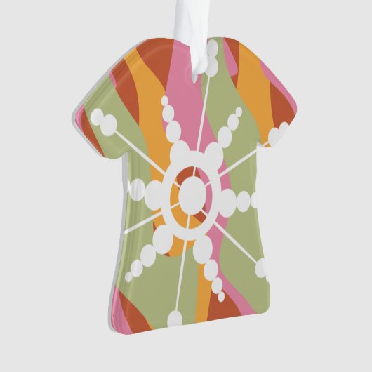 Tie Dye Liquid Retro Groovy Kerstmis Ornament (voorkant)