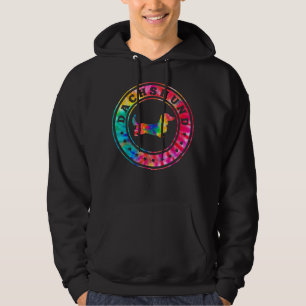 Tie Dye Long Hair Dachshund Dog Mom Dad Pet Lover Hoodie