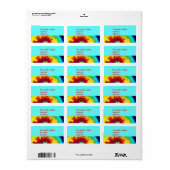 Tie Dye Look Adresetiketten Etiket (Full Sheet)