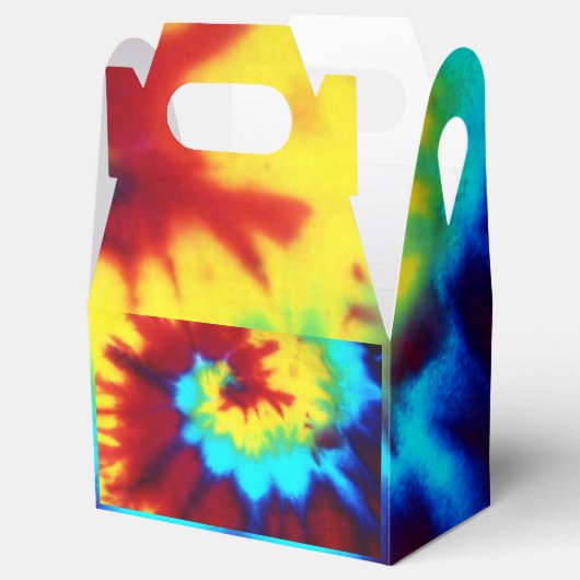 Tie Dye Look Favor Geschenkdoos Bedankdoosjes (Geopend)